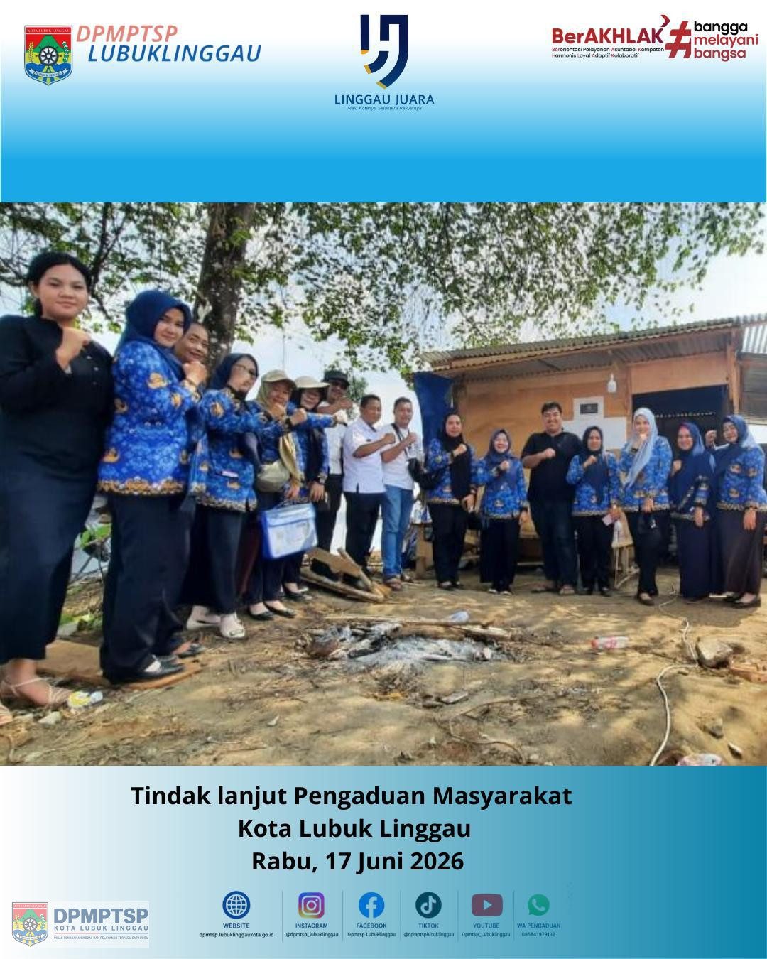 DPMPTSP Kota Lubuk Linggau Tindak Lanjuti Aduan Masyarakat terkait aktivitas pembangunan perumahan Melalui Pendekatan Pembinaan dan Mediasi