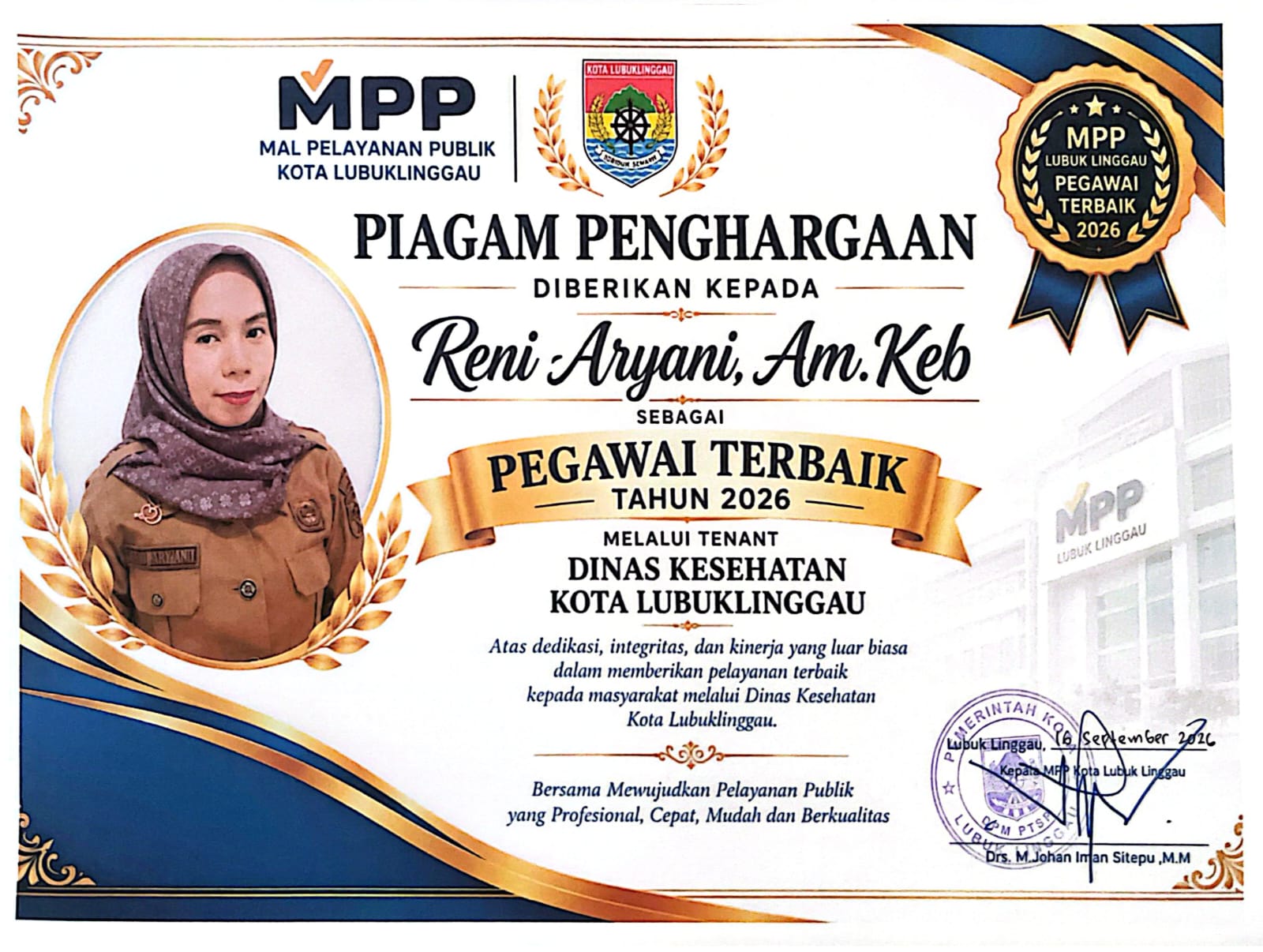 APRESIASI PEGAWAI TERBAIK MPP KOTA LUBUK LINGGAU 2026